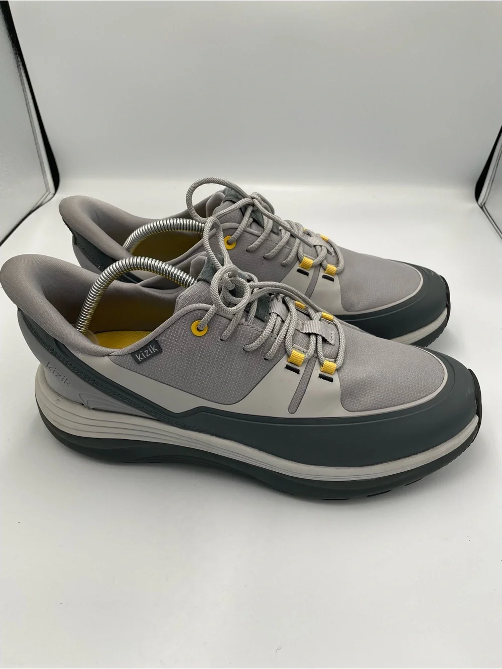 Kizik Men's London AT - Alloy/Poppyseed — New Slip-On Hands-Free Shoes Size 12